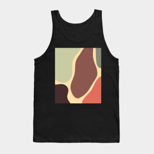 Minimal Modern  Abstract Shapes Pastel  Blue and Pink Pattern Tank Top